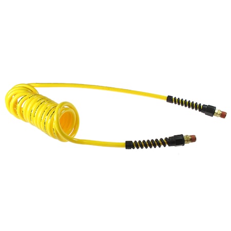 COILHOSE PNEUMATICS Flexcoil 3/16" ID x 10’ 1/4" MPT Swivel Yellow PU316-10B-Y